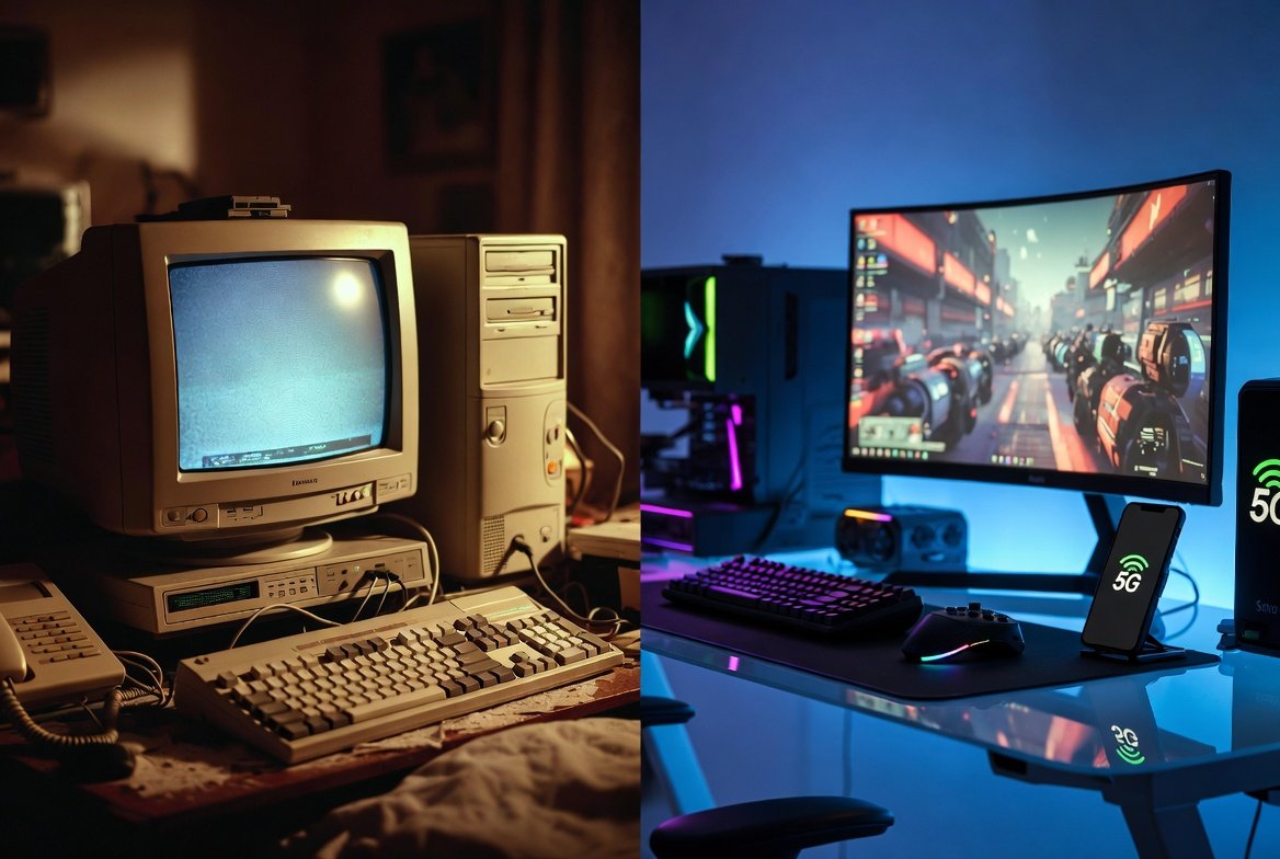 How Network Speed Shaped Online Gaming, From Dial Up Matches to 5G Play